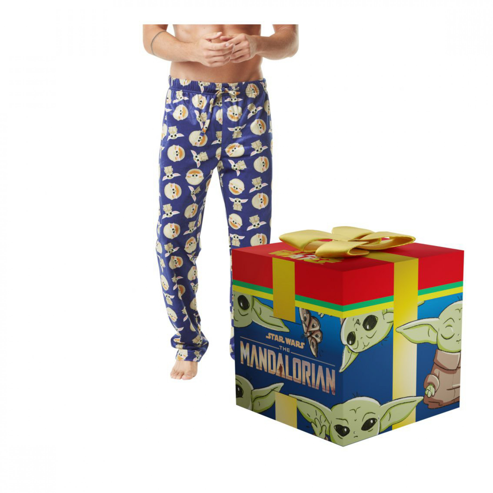 Star Wars the Mandalorian Grogu All Over Print Pajama Pants in Gift Box